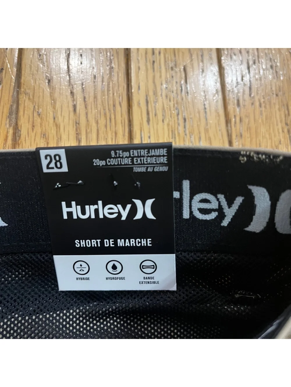 Hurley Men's Hybrid Water-Resistant Khaki Shorts Size 28